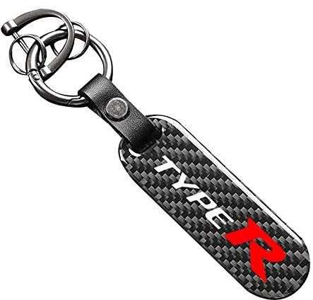 ACSUZ Voiture Porte-clés, pour Honda Typer Civic 4d 10th gen 8th gen Car Key Chain Personnalisé KeyRings Styling Grand Cadeaux with Logo Accessoires,Red-A