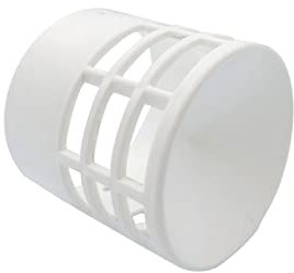TYGERIX® Terminale Aspirazione Aria o Scarico Fumi Caldaia a Condensazione in Polipropilene Bianco 80 mm | Presa d'Aria per Caldaie, Cappe e Impianti | Bocchetta di Ventilazione Antivento