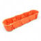 1x 4-fach Unterputzdose, Gerätedose, Schalterdose, Abzweigdose Orange Unterputz UP HW Ø68 x 272 x 60 mm Tiefe, Zum Einbau von Schaltern & Steckdosen, PK60-42WPG 1st.