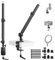 NEEWER Camera Desk Mount Stand 225° Tilt & 360° Swivel 17.7-24.8 Tabletop Desktop Light Stand Adjustable Table Top Stand C Clamp Ball Head Screw for Ring Light DSLR Overhead Photography 2 Pack