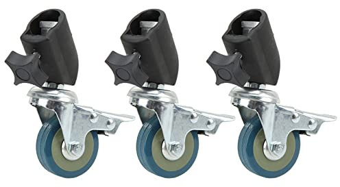 Ruedas Giratorias de 22 Mm para Soportes de Luces Trípodes de Fotografía, Juego de 3 Ruedas Giratorias de Soporte de Luz con Freno, para Soporte de Luces de Fotografía Studio