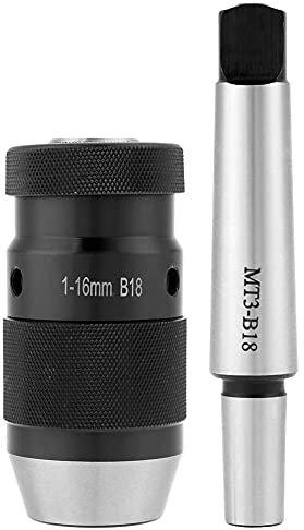 1-16 Mm Kapazität 45# Stahl, Bohrfutter Mk3 Portabrocas Selbstspannendes Schnellspann Drehbohrfutter mit Mt3-B18 Kegeldorn