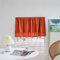 Surwin Bistrogardine Coffee Break Scheibengardine Küchengardine, Einfarbig Halbtransparente Kurzgardine Wohnzimmer Landhaus Càfe Gardinen Moderne Kurz Vorhang (132x45cm,Orange)
