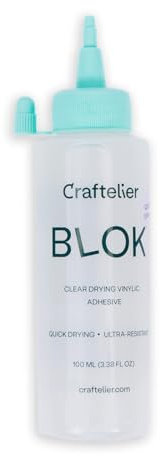 Craftelier - Cola Blok | Pegamento Líquido Extrafuerte Especialmente Diseñado para Proyectos de Cartonaje y Encuadernación | Secado Transparente, Rápido y Resistente - Cantidad 100 ml