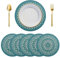 Runde Platzsets, 6er-Set, türkis, indisches Mandala, Bohemian-Esstisch, Tischsets, Küchen-Platzdeckchen, hitzebeständig, Tischmatten für Zuhause, Urlaub, Party, Dekoration, Weihnachtsdekoration,