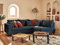 Lisa Design Rune – Ecksofa rechts – 4-Sitzer – aus Cord Nachtblau