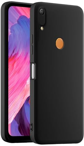HULLIN Bunte Silikon Handyhülle, Passend für Huawei Y6 2019 / Y6 Pro 2019 / Honor 8A / Y6S 2019 (6.09) - Schwarz