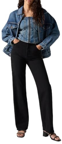 Levi's Femme Ribcage Full Length, Black Sprout, 33W / 32L