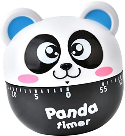 Zerodeko Minuterie De Classe Minuteur Panda Minuterie De Cuisine 60 Minutes Outil Multifonction Horloge Cuisine Brosse à Dent Horloge Bureau Manuel Faire Tourner