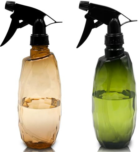 Yoolly 2 Pcs Spray Bottles, 600ml Water Spray Bottle for Cleaning, Plant Misting with Spray Head for Mist, Stream, OFF, Empty Spray Bottle for Household, Cleaning, Hairdressing, Garden