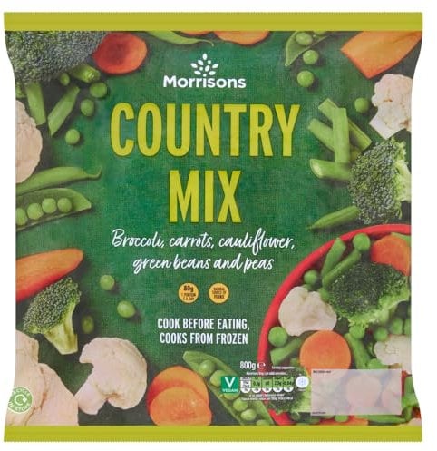 Morrisons Country Mix Broccoli, Carrots, Cauliflower, Green Beans and Peas 800g
