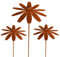 3er Set Gartenstecker Sonnenhut Metall Rost Gartendeko Edelrost Rankstab Beetstecker Topfstecker Naturrost