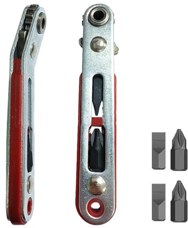 NIYATA 2 llaves de carraca magnéticas con 4 puntas, mango de destornillador micro de 1/4 pulgadas, juego de llaves de carraca reversibles, pequeñas llaves de carraca para gadgets casas y otros