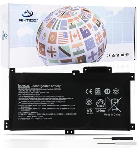 ANTIEE WA03XL Laptop Akku für HP Pavilion X360 15-br 15-br000 15-br0xx 15-br1xx 15-br001la 15-br001ng 15-br009ng br015na br018na br013na br016ng br017ng br032ng br052od br101ng br101la TPN-W126