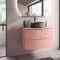 LIBEROSHOPPING.eu - LA TUA CASA IN UN CLIK Mobile bagno sospeso ZORA con top e lavabo d'appoggio (Rosa Opaco, 80 cm)