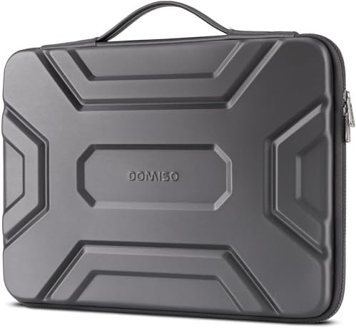 DOMISO Funda para portátil Resistente a los Golpes de 14 Pulgadas con Funda Protectora con asa Compatible con 14 HP DELL ASUS Laptop, Gris Oscuro