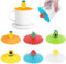 LLTLGF Lot de 6 Couvercle Tasse Silicone,Réutilisables Cup Lid Couvercles de Tasse,Couvercles de Tasse de Anti-Poussière pour Café Chope de Bière Verres à Boire Maison à l'Extérieur