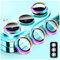 LucBuy Camera Lens Protector for Samsung Galaxy Z Fold 4, 9H Tempered Glass Camera Cover Screen Protector Film Sticker, Automatic-Alignment Individual Aluminum Alloy Rings