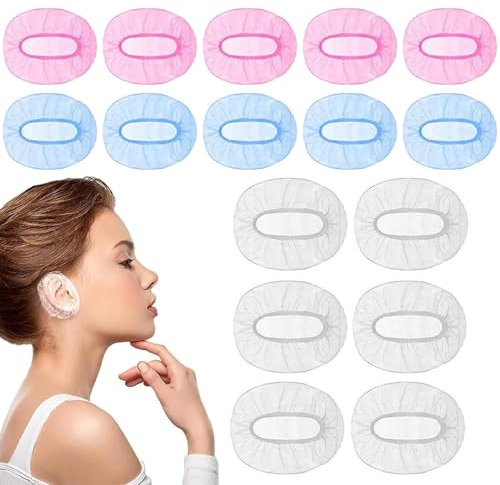 300Pcs Ear Covers for Shower Ear Covers Ear Shower Caps Ear Protectors for Shower Waterproof Ear Covers for Bath, Ear Covers for Hair Dying, Hygienic, Easy to Use Durable Ear Protection