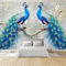 Blauer Pfau 3D Fototapete Premium Vlies Kunstdruck für Wanddekoration 150 x 105 cm Schöne Vlies Wandbild Poster Atemberaubende Heimdekoration Stück