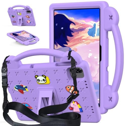 AKABEILA Custodia per tablet Honor Pad X9 11 inch 2024/X8a 2024 carino custodia protettiva bambini antiurto con tracolla maniglia supporto