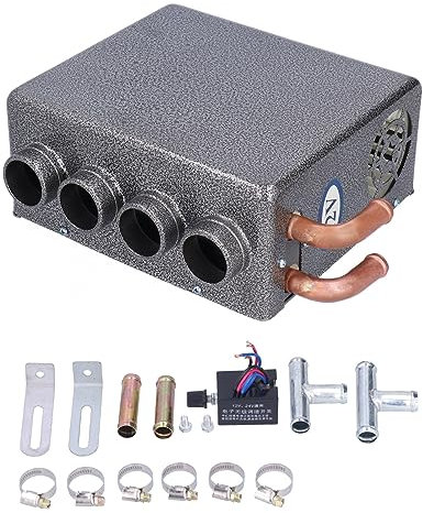 Topyond Portable Car Heater 4 Hole Fast Heating Fan 12V 80W Universal Windscreen Defroster, Demister for Car Window, 12V Car Defogger for Windshield & Window