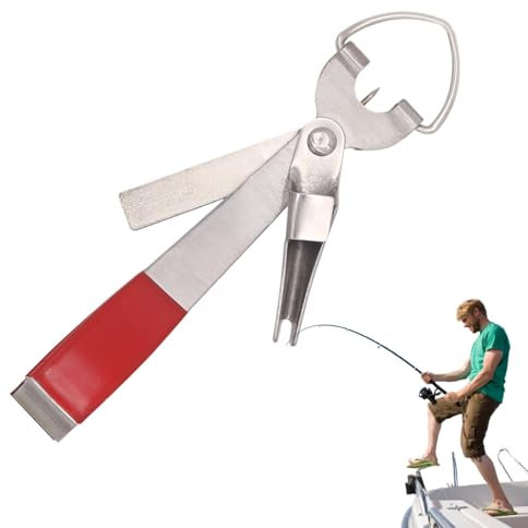 Angelschnur-Clipper – scharfer Hornschneider, geflochtene Schnur, aus Stahl | Tragbares Angelwerkzeug, kompakt, selbstklebend, nicht rutschend, langlebiger Angelschnurschneider für Angeln