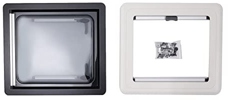 Ausstellfenster 450x500mm für Wohnmobil & Camper – Push-Out-Fenster mit Verdunkelung und Insektenschutz, Wetterfestes RV/ Trailer Seitenfenster, Multifunktionales Camping-Fenster