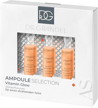 DR. GRANDEL Vitamin Glow Ampullen Vitamin Wirkstoffkonzentrat 3 x 3 ml | Mit Pink Grapefruit Extrakt & Retinol, für fahle & müde Haut, antioxidativ & vitalisierend