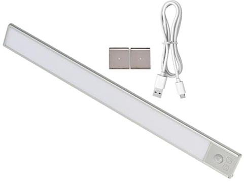 Générique Schrankbeleuchtung mit Bewegungsmelder | LED-Streifen unter dem Schrank mit 3 Farben, magnetisches Nachtlicht für Schubladen, Treppen, Küche, Schlafzimmer und Möbel