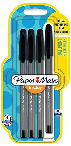 PAPER MATE Inkjoy 100 Fineliner 1956714, Schwarz, 4 Stück