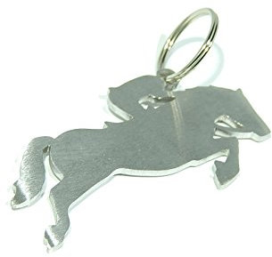 DisagrEE Schlüsselanhänger Springreiten - hochwertiger Edelstahl - gebürstet