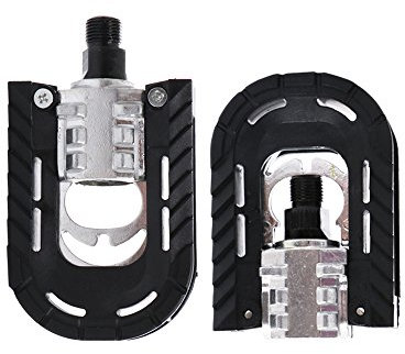 Tong Yue Klappbare Fahrradpedale aus Aluminiumlegierung, flache Plattform, 9/16 Zoll, schwarz