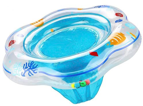 Galleggianti per Piscine Bambini, Galleggianti Gonfiabili per Bambini, Seggiolini Galleggianti Gonfiabili, Anello per Nuoto Gonfiabile, Trainer per Bambini 6-36 Mesi (blu)