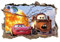 ufengke 3D Wandtattoo Auto Wandsticker Wand Aufkleber Durchbruch Stein Wandbild für Kinderzimmer Junge