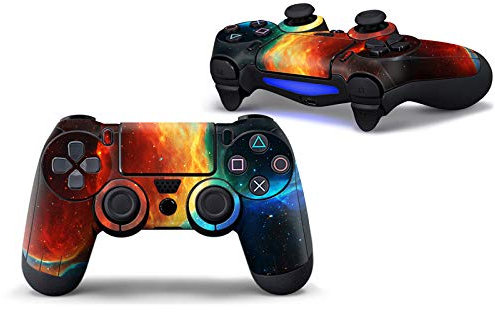 SKINOWN Skinwn - Skin Adesiva per Controller Wireless Sony Playstation 4 DualShock, Blue Purple Lines