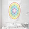 ABAKUHAUS Platz Wandteppich und Tagesdecke, Leuchtende Blume des Lebens aus Weiches Mikrofaser Stoff Waschbar ohne Verblassen Digitaldruck, 140 x 230 cm, Gelb Blau