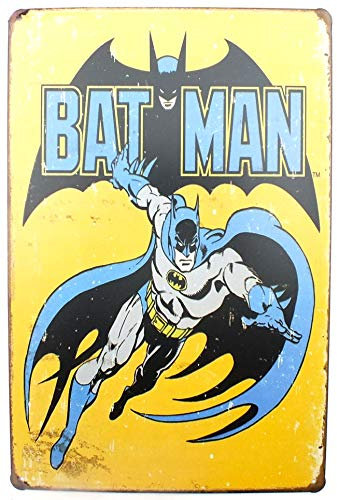 Tin Metal Sign Plaque Bar Pub Vintage Retro Wall Decor Poster Home Club Tavern Wall Door (30 x 20 cm) - UK Company (285 - Batman Classic)