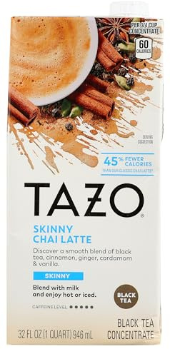 TAZO Skinny Chai Tea Latte Concentrado, 32 onzas