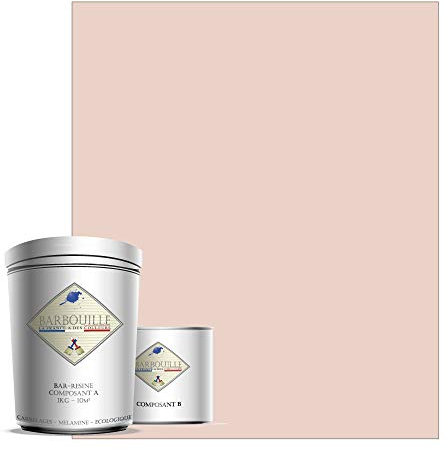 Vernice epossidica bicomponente lucida/resina BARBOUILLE - Per piastrelle, terracotta, laminato, PVC - 1kg - Rosa Gesù