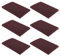 BokWin 6Pcs 3M Scotch Brite 7447 Very Fine Grade General Purpose Sanding Hand Pads 200 x 125mm/8 x 5 Red