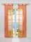 ESLIR 2er Set Flächenvorhänge Schiebegardinen Voile Gardinen mit Schlaufen Schiebevorhang Transparent Vorhang Wellen Muster Orange BxH 57x245cm 2 Stück