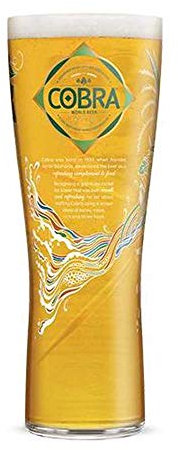 Cobra Beer - Vaso de cerveza nucleada, transparente