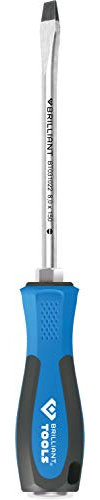 BRILLIANT TOOLS BT031022 Schraubendreher Schlitz mit Schlagkappe, 8,0 x 150 mm [Powered by KS TOOLS]