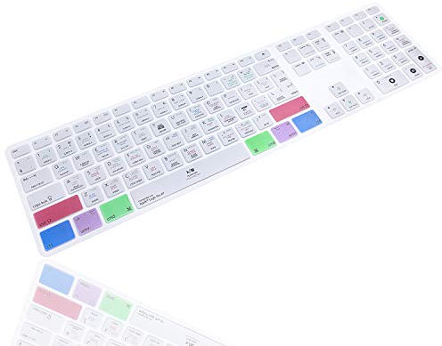 MMDW Logic Pro X Tastenkombination aus Silikon für Apple iMac G6 MB110LL/B MB110LL/A A1243 Tastatur mit Ziffernblock (US und EU Version)