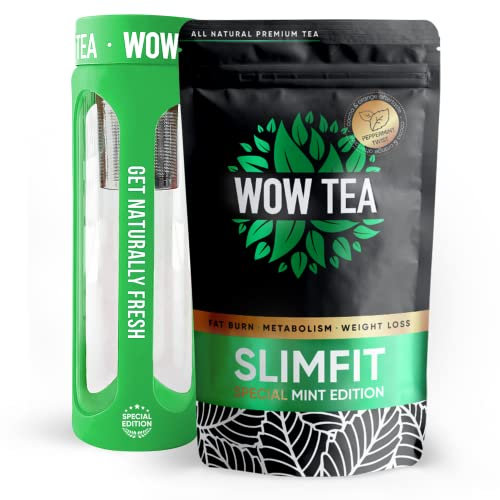 WOW TEA Berry SlimFit Tee: Ganz natürliches 21-Tage-Programm für ein gesünderes, schlankeres Ich (2er-Pack, Pfefferminze)
