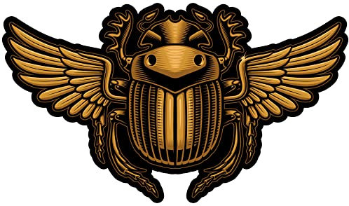 Samunshi Skarabäus Aufkleber Autoaufkleber für Motorrad Fahrrad Roller oder Auto Sticker Käfer aus der Wüste Ägypten Pharao Sticker (10x6cm Skarabäus)