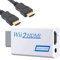 MEETTIKEY Adaptador Wii hdmi, Convertidor Wii A Hdmi, Adaptador Convertidor HD 1080p/720p con Audio De 3,5 Mm Y Salida Hdmi + Cable Hdmi De 1,5 M para Monitor Wii, TV, Proyector (Blanco)