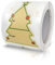 Kraftpapier Weihnachten Geschenkaufkleber 66 * 50 mm Selbstklebende Weihnachten Etiketten Geschenk Namensschild Rollen Zum Beschriften Xmas Kinder Decorations Versiegelung 200stück（Buam）