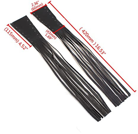 iSpchen 2 Stück Motorrad Lenker Bremshebel Abdeckung Quaste Griff Fringe Retro Leder Fransen Lenker Quaste Grip Abdeckung,Lenkerdurchmesser: 22mm/25mm